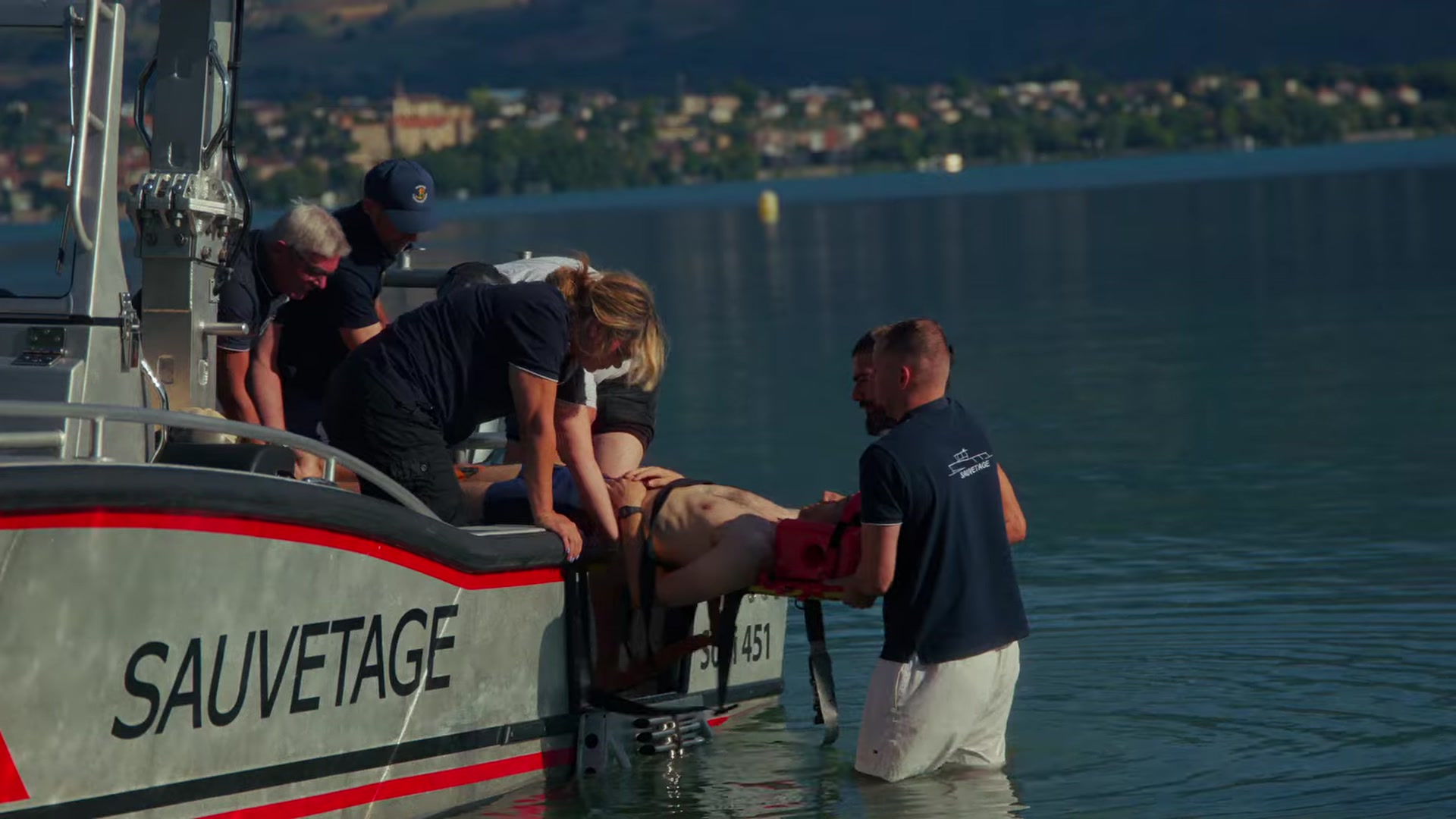 Exercice de sauvetage au lac, Samaritains du Nord vaudois × Sauvetage des Iris